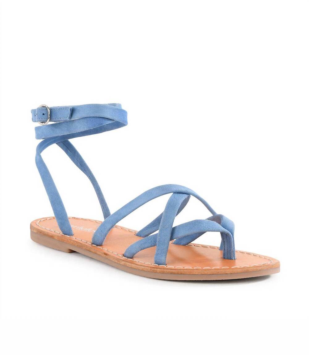 NEW SEYCHELLES women's happy go lucky wrap sandals in blue